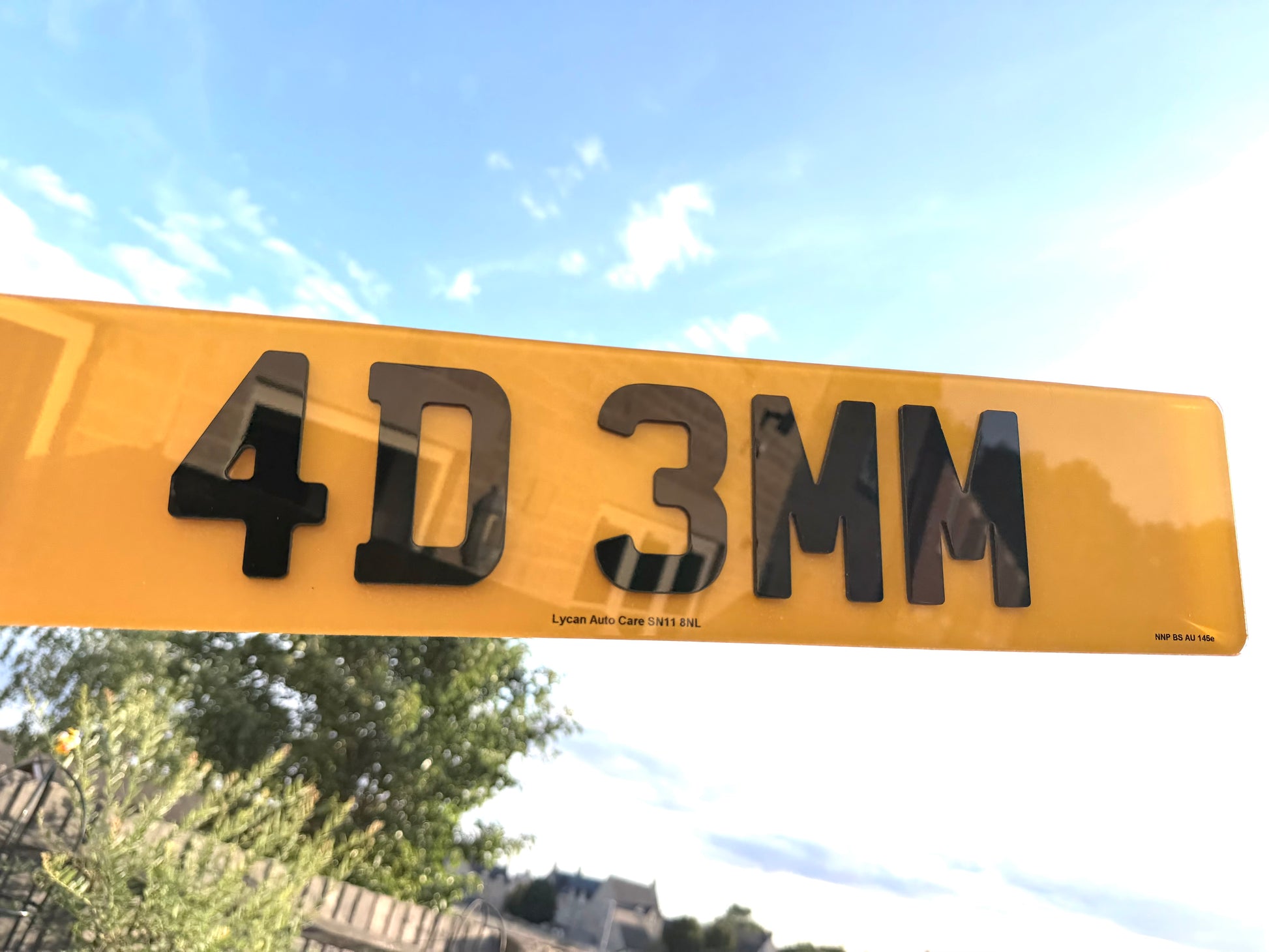 Lycan Auto Care standard number plates for road legal use